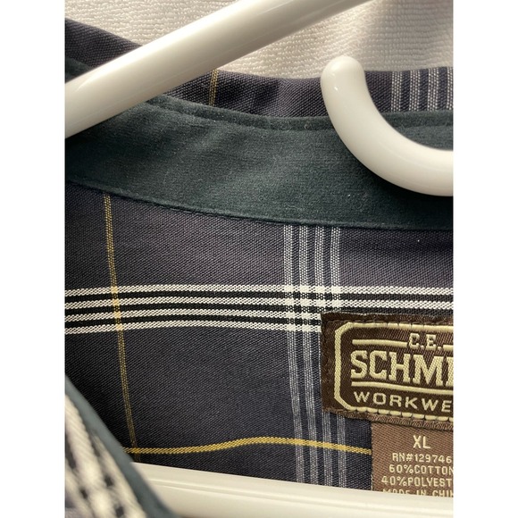 CE‎ Schmidt workwear blue white heavy long sleeve XL button down men’s - Picture 3 of 7